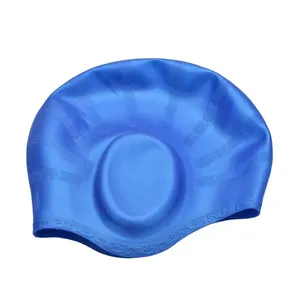 原厂免费尺寸长发食品级硅胶潜水帽游泳护耳防水定制游泳帽成人