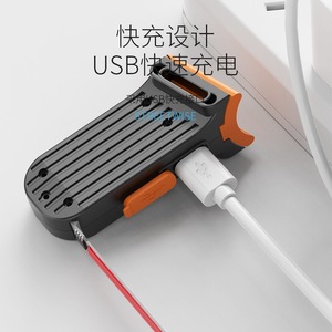 Luz Trasera para Bicicleta Recargable USB Smiling Shark, Luz LED Intermitente para Ciclismo de Montaña y Carretera, Seguridad Nocturna - Product Image 1