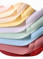 Papier d'emballage de luxe coréen en gros pour fleurs, bouquet, carton duplex, motif floral translucide, revêtement PVC imperméable pour l'artisanat