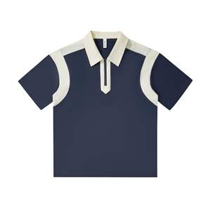 Polo à fermeture éclair de performance pour hommes-Matériau à séchage rapide avec fermeture éclair sur toute la longueur, idéal pour les entraînements, la course et les modes de vie actifs - Product Image 5