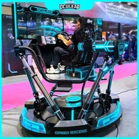 Simulador de Carreras 9D con Tres Pantallas, Movimiento VR, Equipo Sensorial Todo en Uno para Interiores, Centro Comercial, Fibra de Vidrio