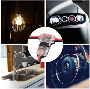 נמוך מתח אוניברסלי קומפקטי חוט T ברז מהיר אחוי מחברים 18-22AWG חוט חשמל חיבור עצמי הפשטה - Product Image 6