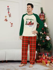 Hete Aanbiedingen: De nieuwste bijpassende kerstpyjama's (top en broek) voor gezinnen. - Product Image 5