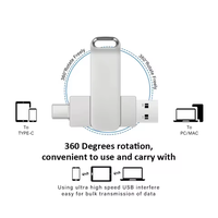 Clés USB 3.0 en métal personnalisées avec logo OEM, vente en gros, 1 To, 2 To, 16 To, OTG