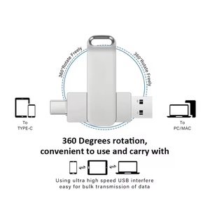 Clés <span class=keywords><strong>USB</strong></span> 3.0 en métal personnalisées avec logo OEM, vente en gros, <span class=keywords><strong>1</strong></span> To, 2 To, 16 To, OTG - Product Image 2