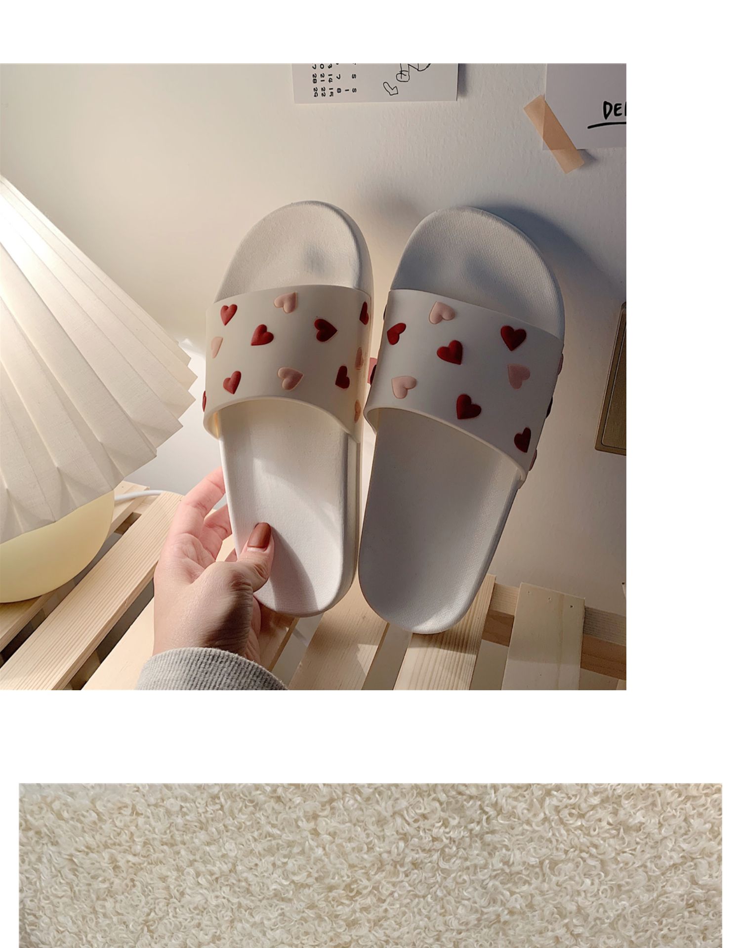 Korean Style Love Slippers Women Summer Indoor Outdoor Soft Sole Beach Slides Shoes