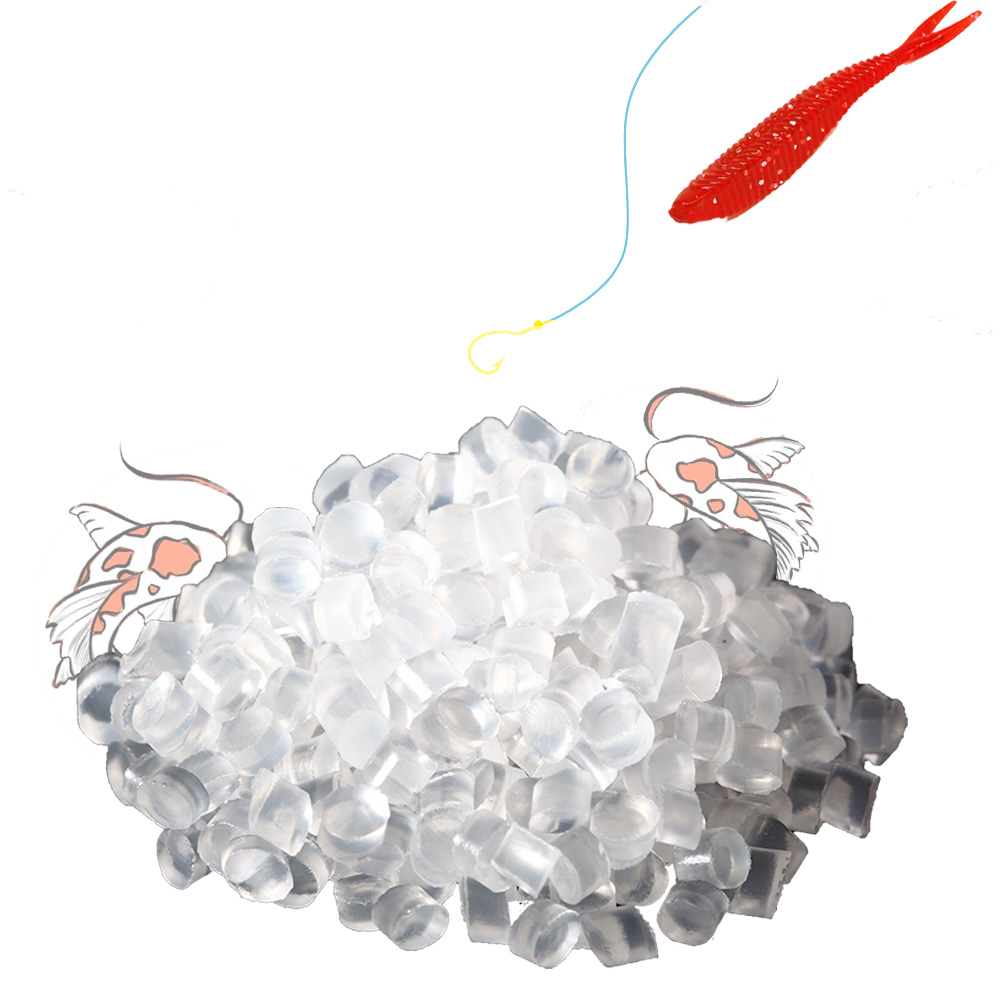 Мягкие резиновые пластиковые рыболовные приманки, рыболовные приманки с ТПЭ ТПР, прозрачное сырье, гранулы ТПР для речных катышков ПЭНД