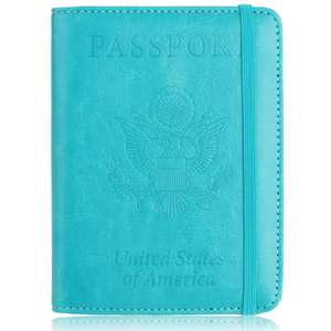 Portefeuille de voyage en cuir PU avec logo personnalisé Cowherd, bande élastique tendance, porte-<span class=keywords><strong>passeport</strong></span>, protection RFID - Product Image 6