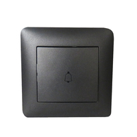 Bouton poussoir de sonnette de porte domestique en matériau PC, norme européenne, unipolaire, interrupteur mural 10A