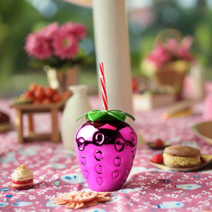 Gobelet en plastique réutilisable en forme de fruit, phosphorescent, sans BPA, anti-fuite, 20 oz, écologique, avec paille, portable, pour fêtes - Product Image 2