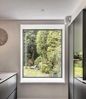Grandes fenêtres panoramiques en verre double sur mesure avec design en fer, stores modernes pour vitrine de villa du sol au plafond