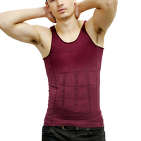 Maillot de Corps Homme Gainant Ventre Plat Compression Minceur T-Shirt Sans Manches Débardeur Modèle Abdominal Amincissant Corps