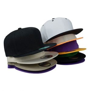 Wholesale 6 Panel Flat Brim Gorras High Profile Plain Basketball Cap Hiphop Style Sports Snapback <b>Hat</b> - Product Image 4