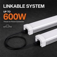 Projecteur LED Tri-Proof ETL pour Parking et Garage, IP65 IK10, 8 pieds, 120W, 5000K, en Aluminium Résistant aux Chocs