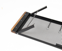 Grilles de cuisson carrées pour foyer, grille carrée pliante pour barbecue en plein air avec poignées, portable à l'extérieur du camping