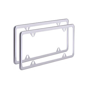 Cắt Laser Phụ Kiện Xe Hơi Tùy Chỉnh Cá Nhân Biểu Tượng Hình Dạng Thiết Kế Bạc Nhôm Giấy Phép Tấm Khung - Product Image 1