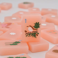 Tuiles de Mahjong en Acrylique Rose de Haute Qualité, Couleur Unie, Résistantes à l'Eau, Motif Créatif de Clown de Dessin Animé, Jeu Décontracté Exquis