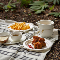 Plateau de plaque de pulpe de canne à sucre rectangle jetable personnalisé plaque de rencontre de bagasse biodégradable pour la fête bonne vente dans les restaurants