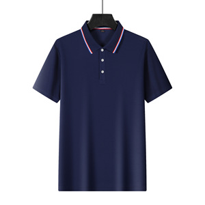 เสื้อโปโลแขนสั้นถักสำหรับผู้ชาย ปักโลโก้ 180GSM ผ้าโพลีเอสเตอร์ 100% เสื้อกอล์ฟ/ชุดทำงาน - Product Image 4