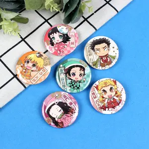 Custom Made Maat 32Mm 37Mm 44Mm 58Mm Cirkel Tin Button Pin Lenticulaire Metalen Blik Ronde Knop badges Anime Voor Shirt