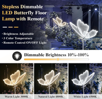 Lumière LED papillon colorée avec télécommande, lumière de scène scintillante, décoration de fête de mariage, lampe pour l'ambiance des événements de vacances
