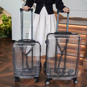 Maleta de mano unisex transparente para PC de 20 pulgadas, maleta con ruedas, equipaje con ruedas giratorias, Maleta transparente con ruedas - Product Image 4