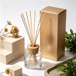 Wholesale Luxury Bamboo Wooden Perfume Cap For 100ml Aroma Diffuser <b>Bottle</b> Polished Wood Cover Custom Fragrance Packaging - Product Image 1