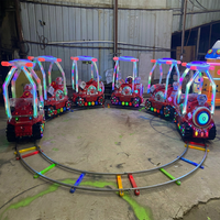 Mini-train électrique avec piste de 4,5 m de diamètre, 1 à 6 wagons, manège d'attraction