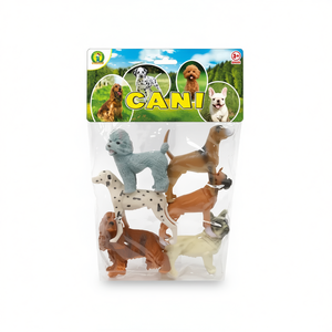 Cani Dog Figures 6pcs Set <b>Plastic</b> Toy <b>Animals</b> For Kids Age 3+ - Product Image 2