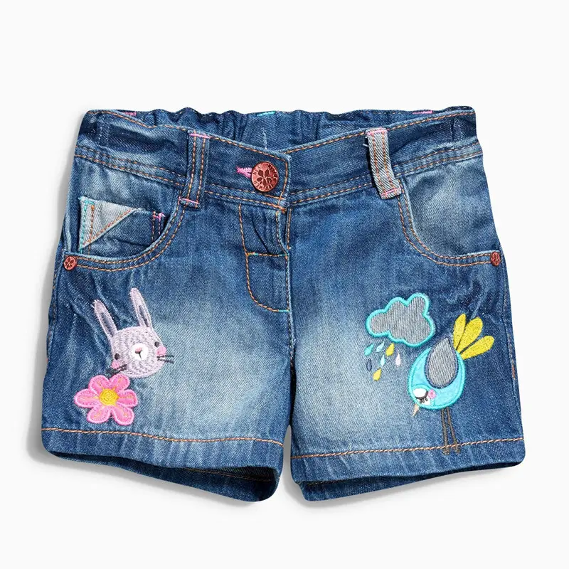 子供の女の子の新しいモデルのファッション刺Embroideryカジュアルウェアジーンズパンツ低コスト