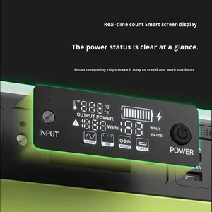 CP1500 1500W ระบบสำรองไฟฉุกเฉิน 220V แบตเตอรี่ลิเธียมไอรอนฟอสเฟต แหล่งจ่ายไฟสำหรับใช้งานกลางแจ้ง ไฟฉายแบบพกพา US/EU/UK - Product Image 1