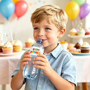 Étiquettes autocollantes imperméables personnalisées pour bouteilles d'eau de fête d'<span class=keywords><strong>anniversaire</strong></span>, 24 pièces, 8,6''x2'', vente en gros, directement de l'usine - Product Image 6