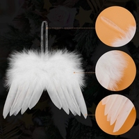 Mini ailes en plumes d'ange pour bébé, bricolage, décoration, cadeau de fête, vente en gros, blanc ou rose,