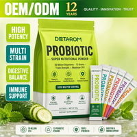 Supplément de Probiotiques d'Usine OEM pour la Santé Intestinale, Poudre de Prébiotiques, Immunité, Végétalien, Sans Sucre, Vente en Gros, 60 Milliards de Probiotiques en Poudre