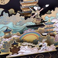 Boîte à gâteau de lune personnalisée, en carton, pour gâteau de lune, de bonbons, en forme de lune, avec insertion, 26 pièces
