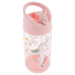 Custom Cute 400ML 500ML 750ML Transparent Clear Plastic Tritan/PET/PP Kids Water <b>Bottle</b> for School Outdoor Use Straw Lid - Product Image 4