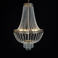 Lustre en métal cristallin en promotion pour centre de table de mariage, événements, lustre rond pour plafond, décoration de scène de mariage