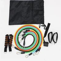 Conjunto de bandas de resistencia para hacer ejercicio, tubo elástico de látex, personalizado, 11 unidades