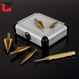 HSS 6pcs Titanium <b>Step</b> Drill Bit Set with Center - Product Image 2