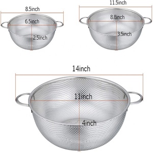 Passoires Micro perforées en acier inoxydable pour drainer le lavage de rinçage - Product Image 3