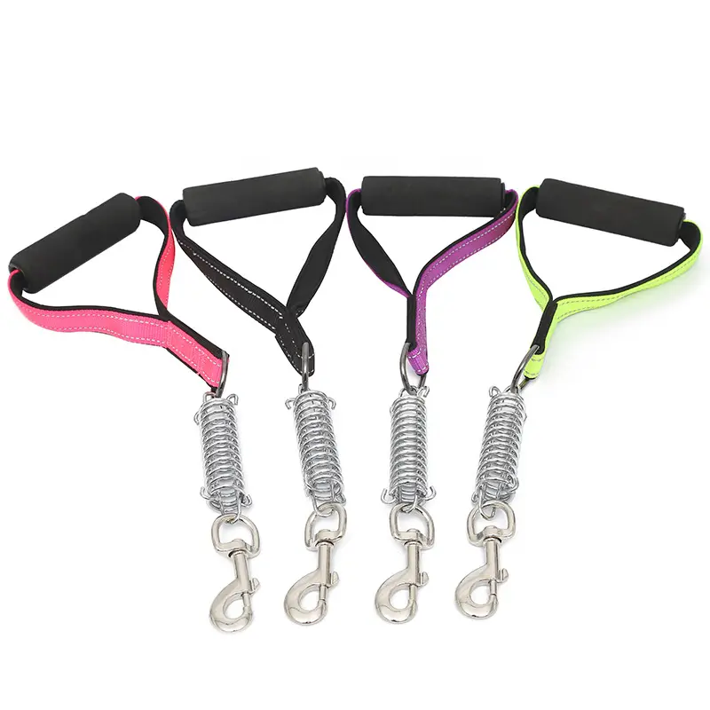 Pet Short Leash Short Buffer Leash with Spring Dog Lead with foam handle dog chain