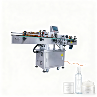 Machine d'application d'étiquettes en PVC pour cosmétiques professionnels, pour bouteilles en verre, papier, pots, boîtes, haute efficacité, écran tactile automatique