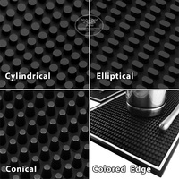 Tapis de bar antidérapant en PVC multi-tailles avec logo personnalisé, pour vin, bière, et service de barman, tapis de comptoir anti-déversement