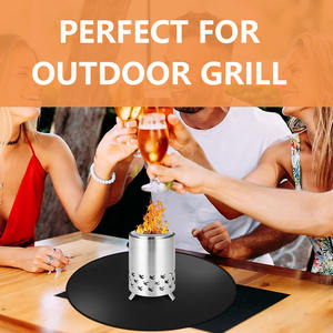 Professionale di fuoco Pit BBQ Ember Deck erba ferro a prova di fuoco sotto la moquette Grill gomma prato con prezzo basso - Product Image 5