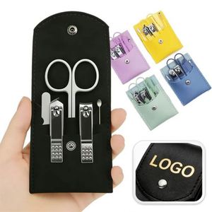 Customized logo Nail Clipper Set, Nail File Scissors, Nail Care Tool Set, Foot Care Tool Set with PU Storage Box <b>Gift</b> - Product Image 1