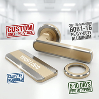Manija y Placa de Tracción para Puerta de Aluminio Sólido Fresado por CNC, Componentes de Herrajes Arquitectónicos Premium Personalizados OEM
