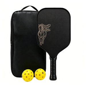 Ensemble de raquettes de pickleball professionnel en fibre de verre, 2 raquettes, 4 balles, noyau en PP, avec sac de transport - Product Image 4