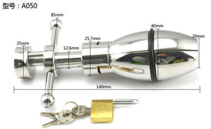 ปลั๊กทวารหนักอะลูมิเนียม,ลูกปัดเสียบทวารหนักแบบหนักพร้อมล็อกและตูดขยายได้ - Product Image 6