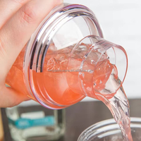 Tasse à secouer en plastique transparent de haute qualité avec échelle bulle thé glace Shaker tasse barre mesure secouant tasse grande capacité Shaker