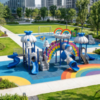 Equipo de Juegos para Exteriores de Grado Comercial para Niños, Juegos de Parque Resistentes para Exteriores
